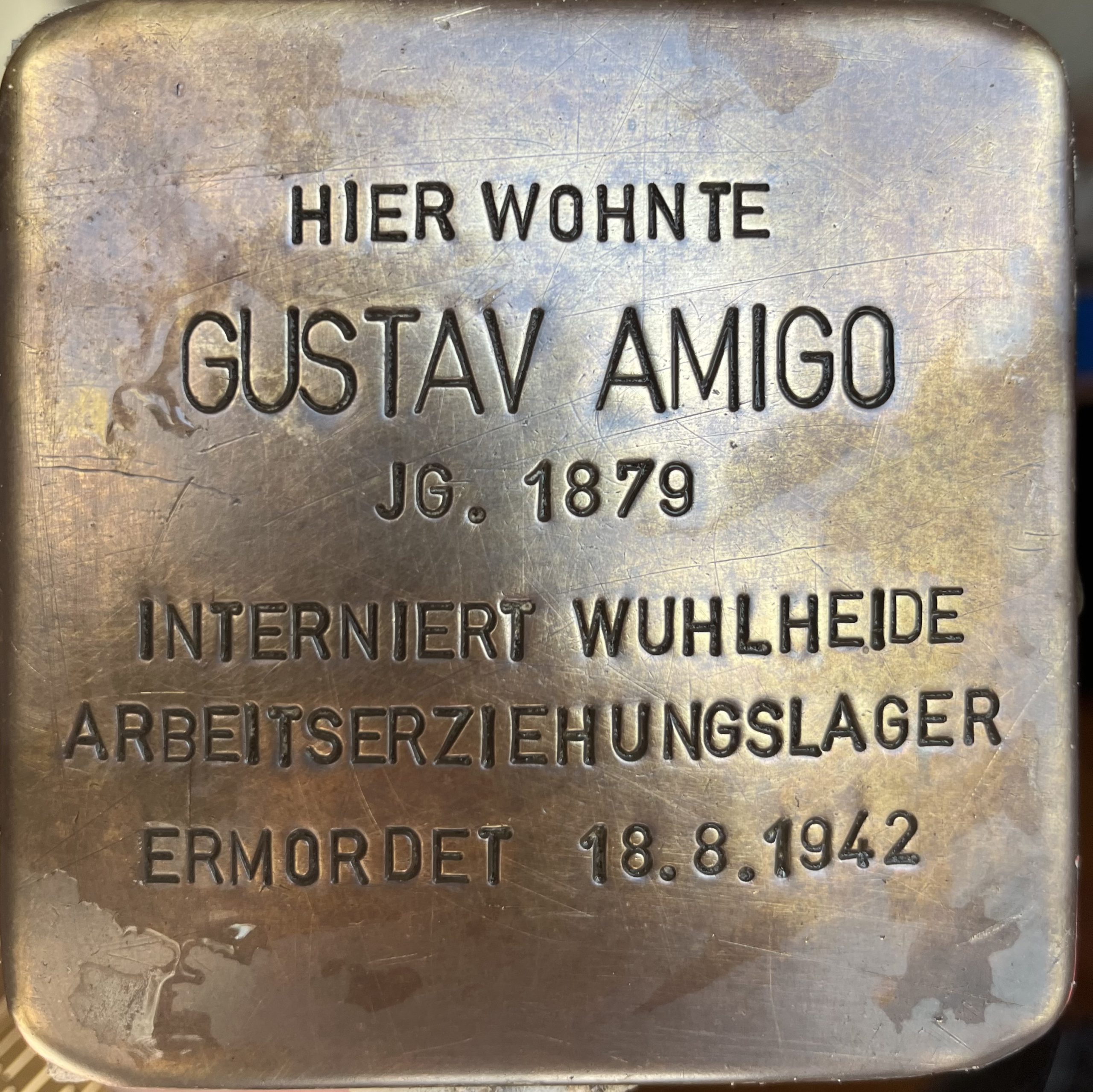 Stolperstein Gustav Amigo